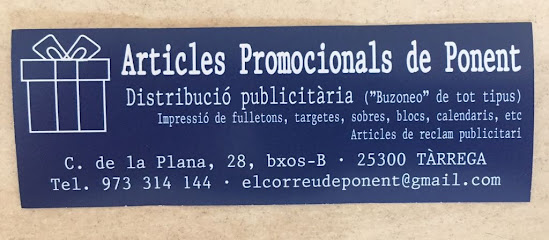ARTICLES PROMOCIONALS DE PONENT