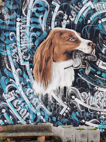 Grafiti de Perro de Caza